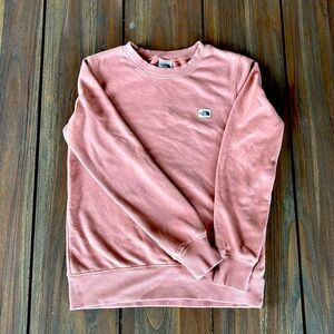 Pink North Face Crew Neck Sweatshirt